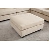 L-Shaped 6-Seater Sectional Sofa, Corduroy, Deep Seat, 7 Pillows - 3 of 4