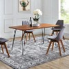 Acekool 2x6 Washable Area Rug – Non Slip, Low Pile, Soft Vintage Distressed Carpet, Foldable, for Living Room, Bedroom, Indigo Blue - 2 of 4