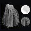 Unique Bargains Comb Wedding Veil White 1 Pcs - 3 of 4