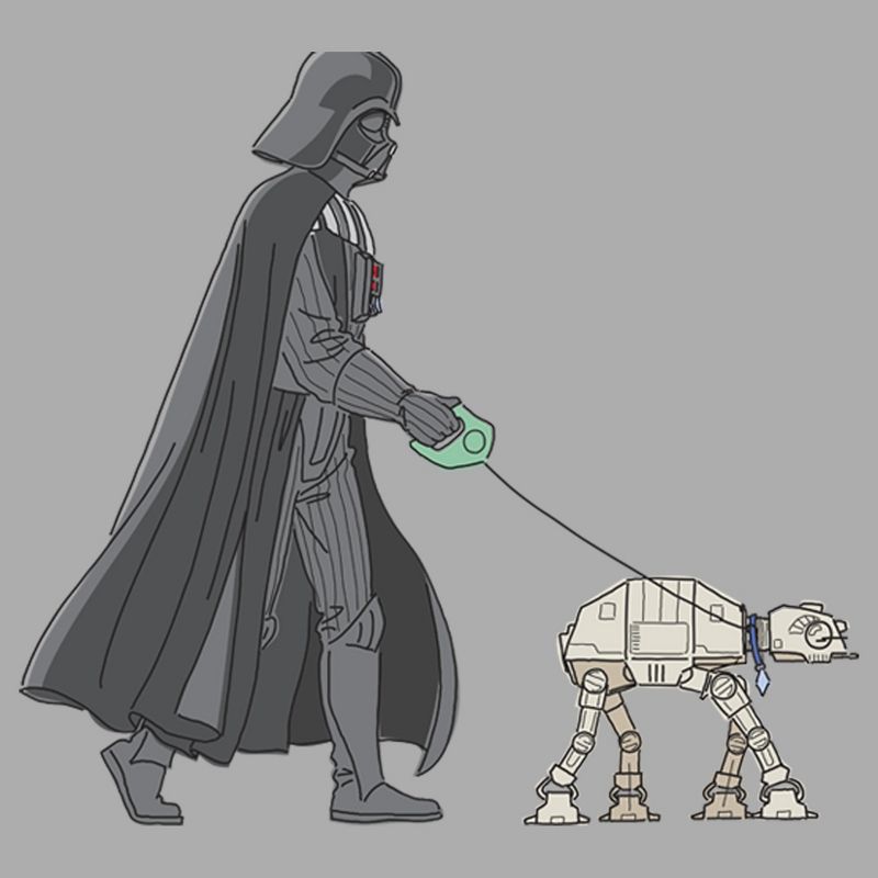 Boy's Star Wars Darth Vader AT-AT Walking the Dog T-Shirt, 2 of 6