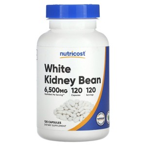 Nutricost White Kidney Bean, 6,500 mg, 120 Capsules - 1 of 2