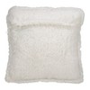 18"x18" Poly Filled Sequin & Faux Shearling Square Throw Pillow Silver - Saro Lifestyle: Modern Indoor Decor, Zipper Closure - 2 of 3