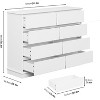 8 Drawer Dresser for Bedroom, Chest of Drawers with Deep Drawers, Large Double Dresser for Closet with Wide Top, Horizontal Wooden Dresser - 2 of 4