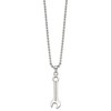 Black Bow Jewelry Stainless Steel Polished 3D Wrench Necklace, 24 Inch - 2 of 4