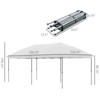 VisioGear 10'*19' Pop Up Canopy with 3-Level Adjustable Height and Carrying Bag for Patio, Backyard, Garden, Off-White, 230.4"*116.4"*106.8" - 3 of 4