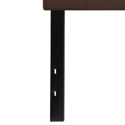 Dark Brown Tufted Upholstered King Size Headboard