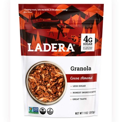 Ladera Cocoa Almond Granola with Less Sugar, Gluten Free, 11 OZ