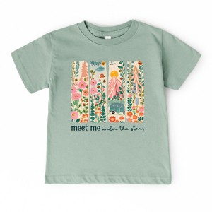 The Juniper Shop Meet Me Under The Stars Toddler Short Sleeve Tee - 2T - Seafoam - 1 of 4