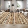 COZONY Vintage Geometric Area Rug Runner, Low Pile Washable Carpet Mat with Non Slip Backing - 2 of 4