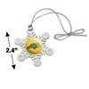 North Dakota State Bison Logo Secondary Metal Snowflake Christmas Tree Holiday Ornament - 3 of 3