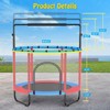 60'' Trampoline for Kids with Basketball Hoop & Safety Net, Swing, Rings, Gymnastic Bar, Indoor/Outdoor Toddler Trampoline, Birthday Gifts - 2 of 4