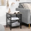 Nightstand,  Side Tables, End Tables with Adjustable Mesh Shelves - 4 of 4
