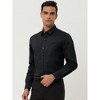 Lars Amadeus Men's Long Sleeves Button Down Casual Solid Shirts - image 2 of 4