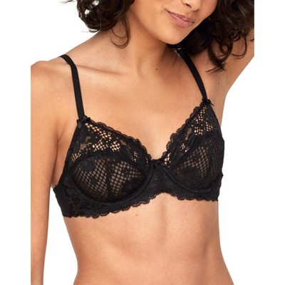 Adore Me Women's Audrina Plunge Bra 32dd / Jet Black. : Target