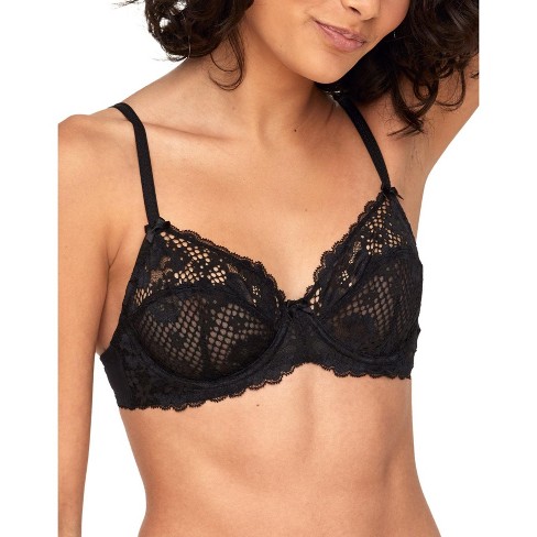 Adore Me Women's Cinthia Full Coverage Bra 32g / Jet Black. : Target