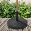 Outsunny 50 lbs. Umbrella Base, 20.5" Round Heavy Duty Umbrella Stand for 1.5" or 2" Umbrella Poles, Patio Market Stand, Black - 3 of 4