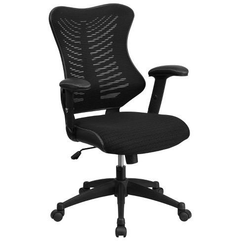 Executive Swivel Office Chair with Mesh Padded Seat Black - Flash Furniture