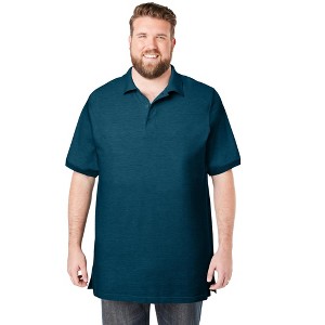 KingSize Longer-Length Shrink-Less Piqué Polo Shirt - 1 of 4