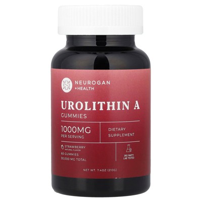 Neurogan Health Urolithin A Gummies, Strawberry, 60 Gummies (500 mg per Gummy)