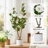 3FT Artificial Camellia Tree with White Flowers, Faux Plant in Pot for Home Office Decor - 2 of 4
