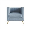 Home Design Weiss Velvet Square Arm Chair - 3 of 4