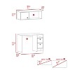 XIYUYEU Home Office Set of Desk and Wall Cabinet Modern Writing Desk with Storage Drawers and Shelf, Light Oak - 2 of 4