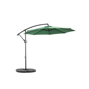 XINGHANZHENXUAN khaki Offset Hanging Patio Umbrella with Tilt Adjustment, Outdoor Market Umbrella with Crank for Backyard, Poolside, Garden - 1 of 4