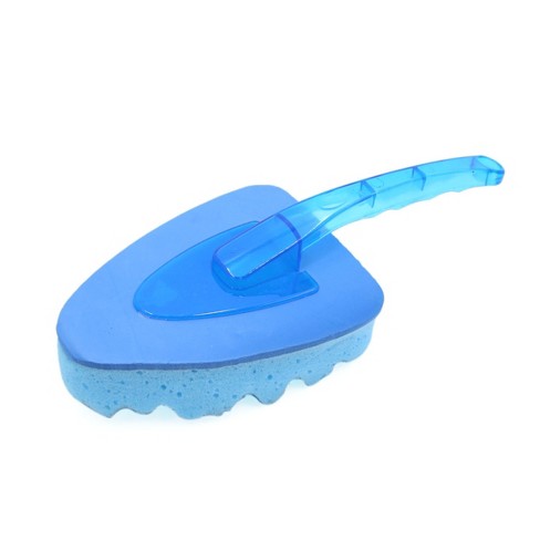 Unique Bargains Blue Nonslip Handle Triangle Shape Sponge Brush Cleaning Tool for Auto Car