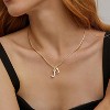 Double Letter Initial Necklace: 14K Gold Plated with Cubic Zirconia, Dainty & Personalized, Elegant Birthday Gift for Women - 2 of 4