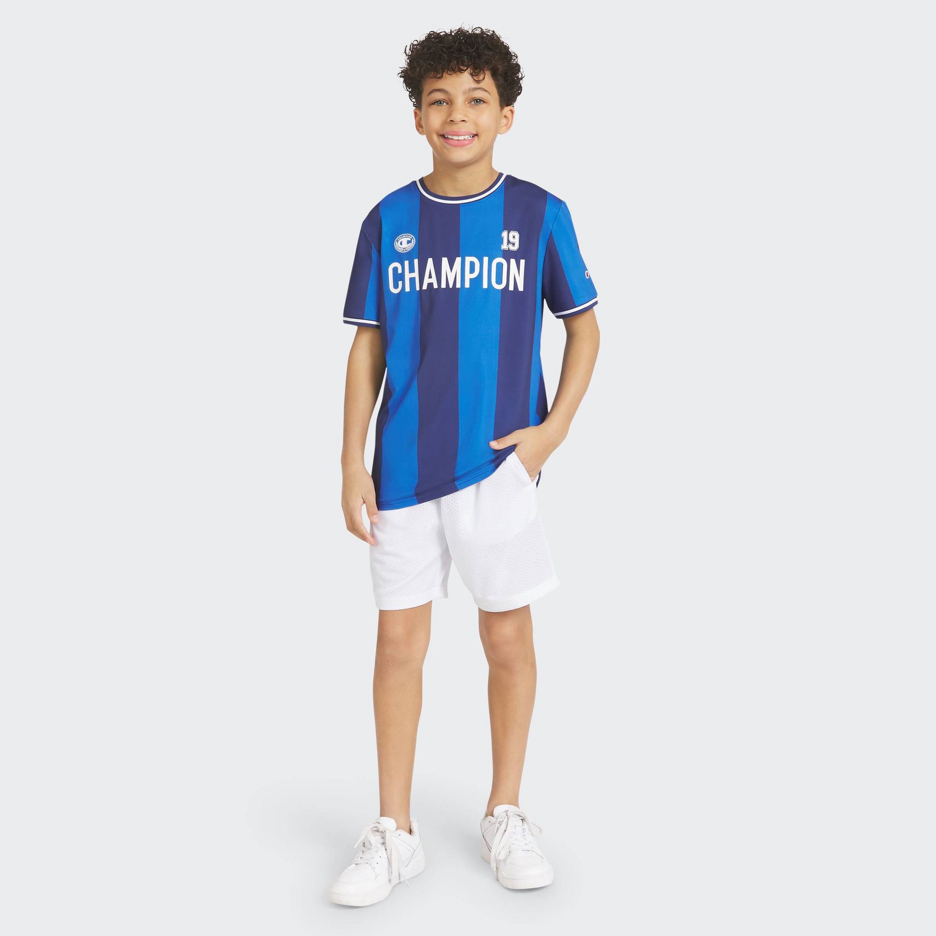 Champion Boys' Striped Soccer Jersey Shirt