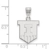 Black Bow Jewelry 14k White Gold Illinois Fighting Illini NCAA Medium Pendant - 2 of 3