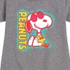 - Peanuts - Peanuts Snoopy Woodstock Graphic Short Sleeve Fleece Dress - 2 of 4