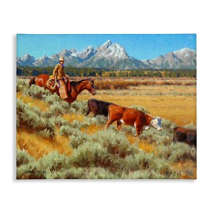 Stupell Industries Western Ranch Horse Cattle Canvas Art - 1 of 4