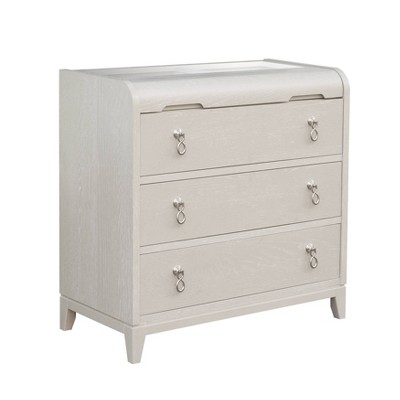 3 Drawer Chest with Jewelry Storage White - HomeFare