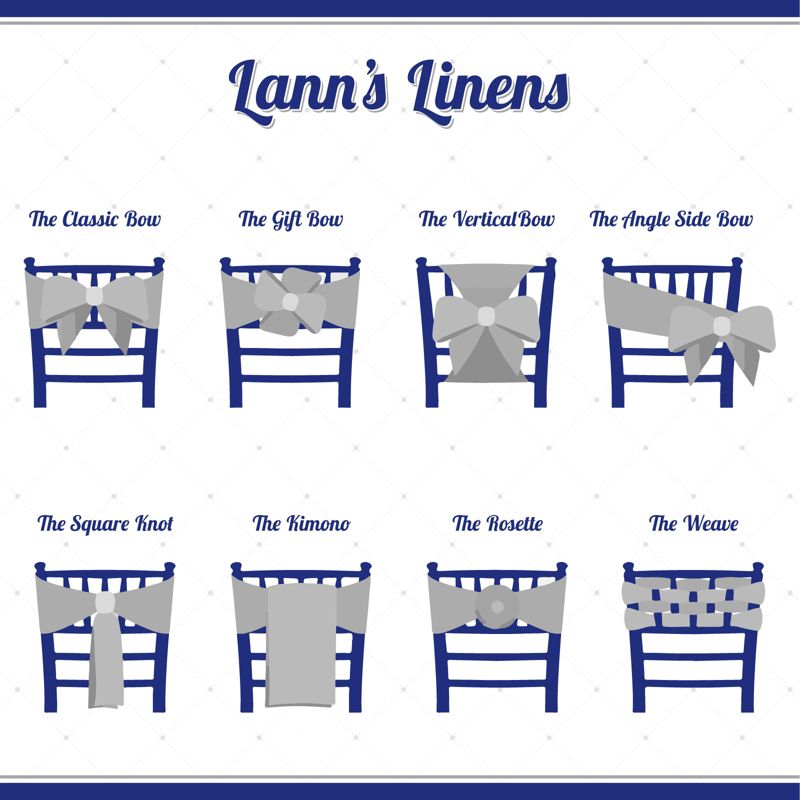 Lann's Linens 10-Pack Elegant Satin Chair Cover Sashes for Wedding, Banquet, 3 of 4