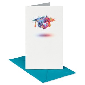 Rcycld Paper Greetings Graduation Cards Splattered Graduation Hat : Target