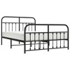 vidaXL Black Full Metal Bed Frame with Headboard & Slats, No Mattress, Easy Assembly - 4 of 4