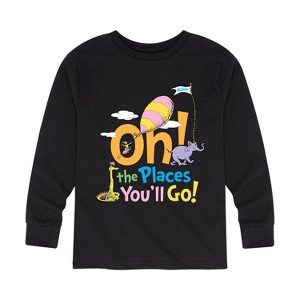 Boys' - Dr. Seuss - Oh! The Places You'll Go Long Sleeve Graphic T-Shirt - 1 of 4