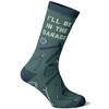 Crazy Dog T-Shirts Men's I'll Be In The Garage Socks Funny Sarcastic Repair Tool Project Footwear - 3 of 4