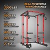 Power Cage 2000LBS, Multi-Functional Squat Rack with Cable Cross-Over System & LAT Pull Down, 5-in-1 Home Gym Strength Trainer - 4 of 4