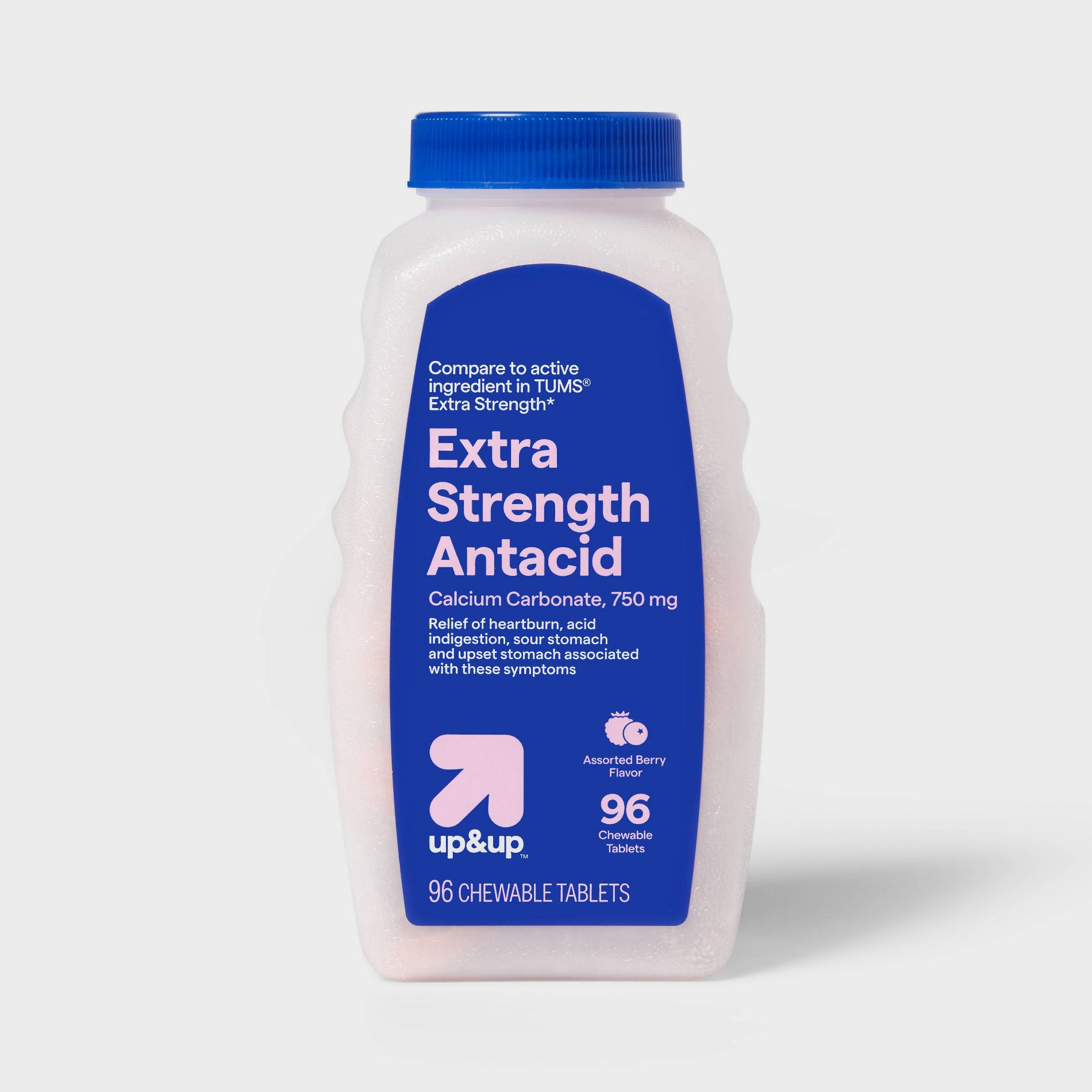 Extra Strength Antacid Assorted Berry Chewable Tablets - 96ct - up&up™