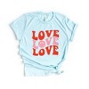 Simply Sage Market Women's Love Stacked Smiley Face Short Sleeve Graphic Tee - 2 of 4