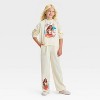Girls' Moana 2 Dreamy Fleece Athletic Jogger Pants - Ivory - 4 of 4