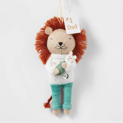 Plush Lion and Baby Number 1 Dad Christmas Tree Ornament - Wondershop™