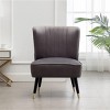 Roundhill Furniture Elon Contemporary Velvet Upholstered Accent Chair, Gray - 3 of 4