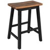 Vynxaria Walnut and Black Counter Height Dining Stools Set of 2 - 3 of 4