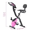 VisioGear Folding Exercise Bike with Adjustable Resistance, Arm Bands and Backrest, Pink, 25"*19.7"*47.6" - 3 of 4