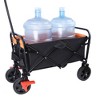 SKRAN Wagon Cart Outdoor,Foldable Wagon Cart,Capacity Heavy-Duty Steel Mesh Utility Cart,with Removable Sides,for Beach,Shopping - 4 of 4