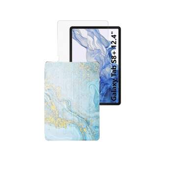 SaharaCase Samsung Galaxy Tab S8+ Protection Bundle Multi-Angle Folio Case with Tempered Glass