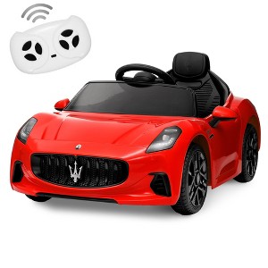 Licensed Maserati Gran Cabrio Ride-On Car for Kids, 12V Battery Powered, Remote Control, Spring Suspension, Double Doors, LED Lights - 1 of 4